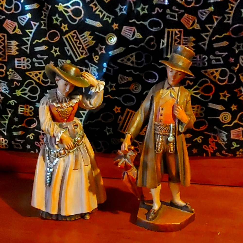Vintage Wood carved Pair